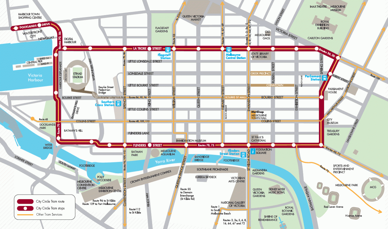 melbourne tram map pdf Melbourne City Tram Map Adventugo