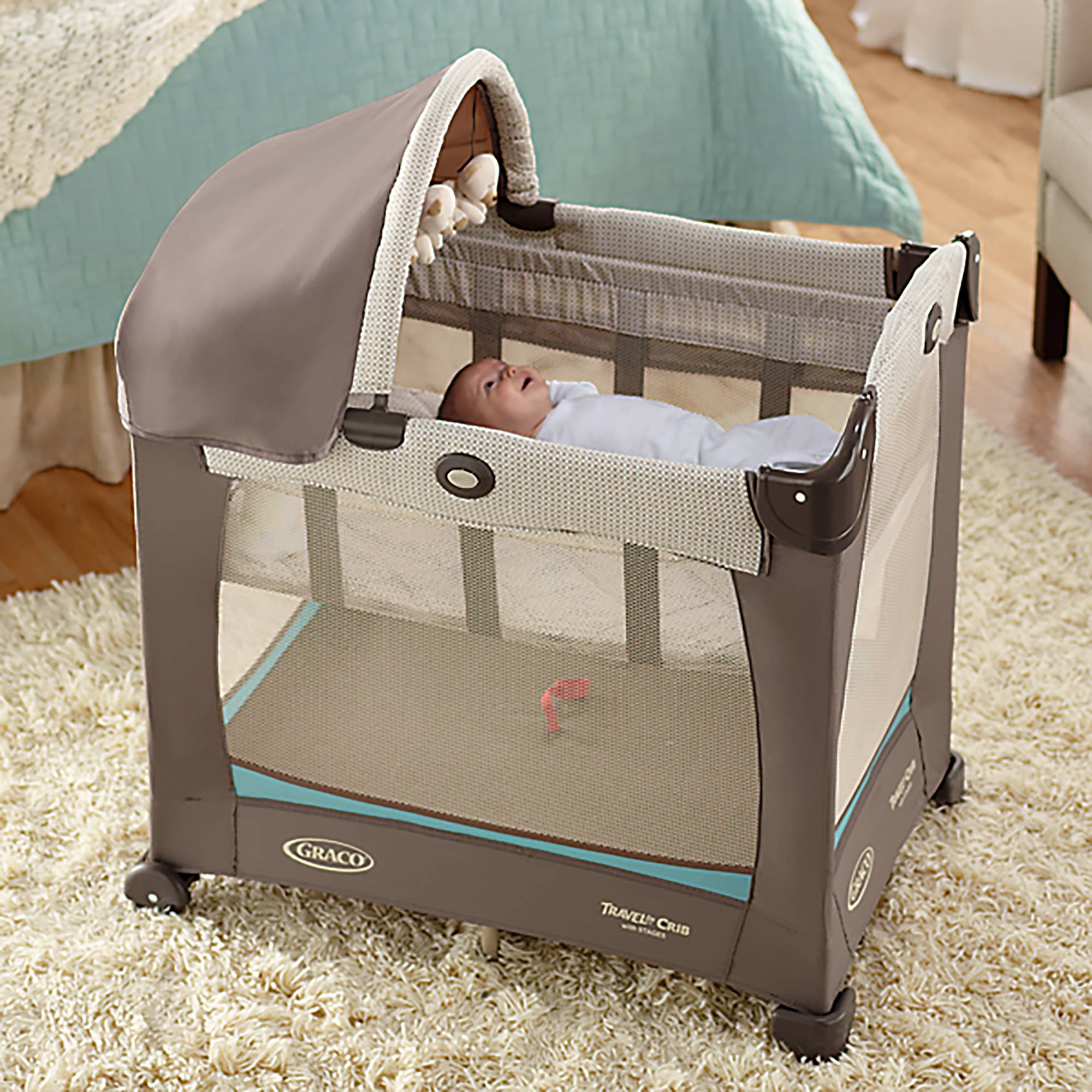 graco travel cot with bassinet