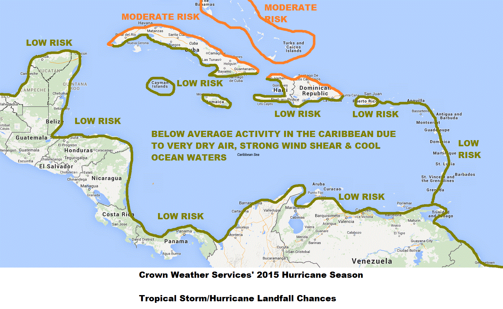 Caribbean Hurricane Map