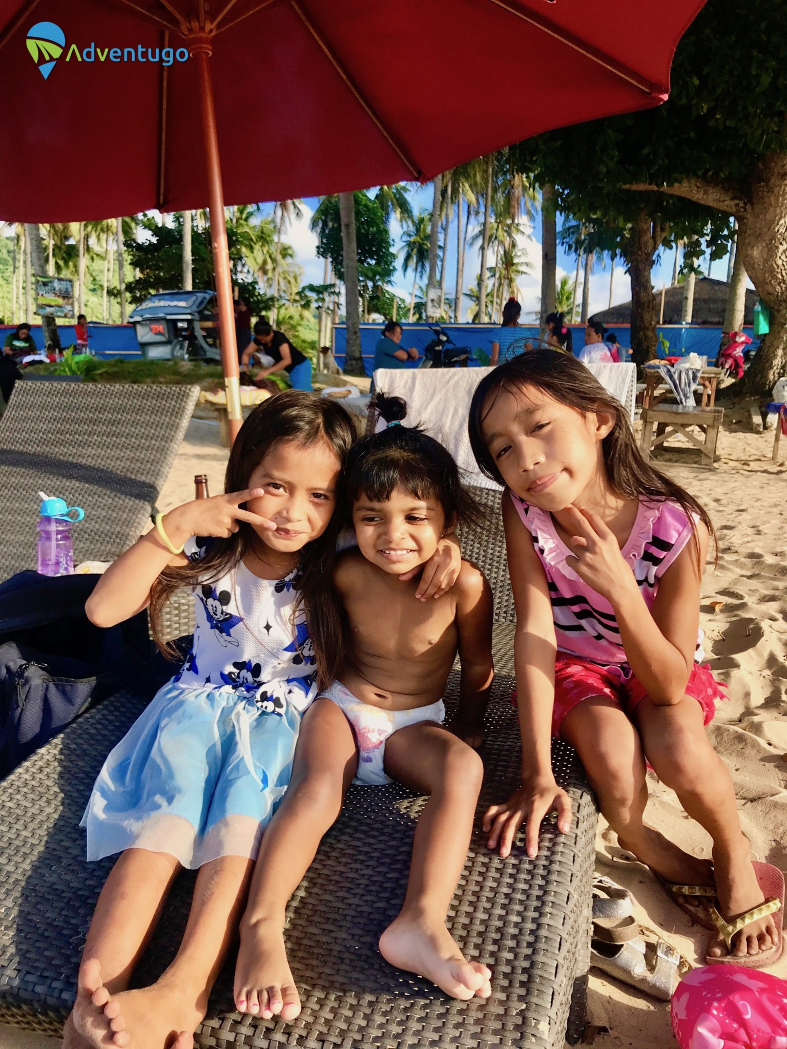 Natasha Making Friends at Nacpan Beach, El Nido Palawan