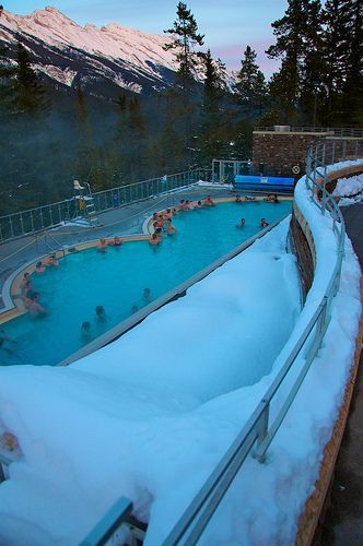 Banff Hot Springs In Winter